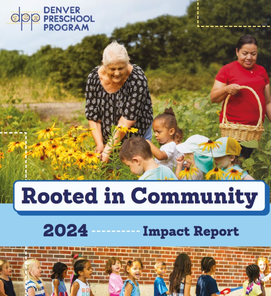 Woman gardening with preschool children, preschoolers holding hands